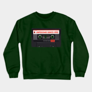 Classic Cassette Tape Mixtape - Awesome Since 1981 Birthday Gift Crewneck Sweatshirt